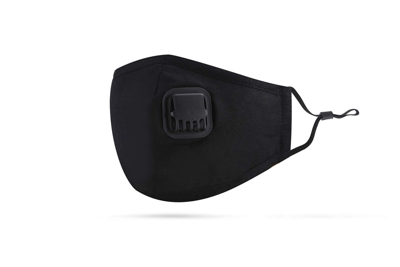 5 Layer Breathable Cotton Face Mask with Filter – Reusable Black Face Masks Washable Uk with Adjustable Ear Straps, Nose Wire & Replaceable Filters for Unisex 2 - NewNest Australia