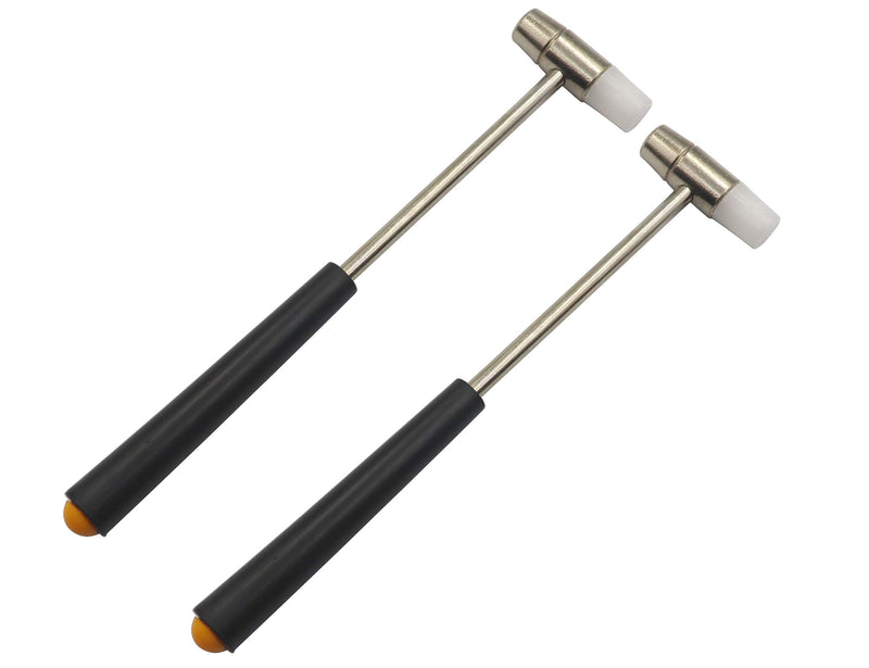 LBY 2-Pack Jewelers Dual Head Hammer, 11mm(.43'') Small Metal Hammer Black Handle Small Plastic Hammer Set, Non Slip Plastic Grip Perfect,for Leather Crafts Jewelry Hammer 11mm(.43'') Black Handle Small Hammer - NewNest Australia