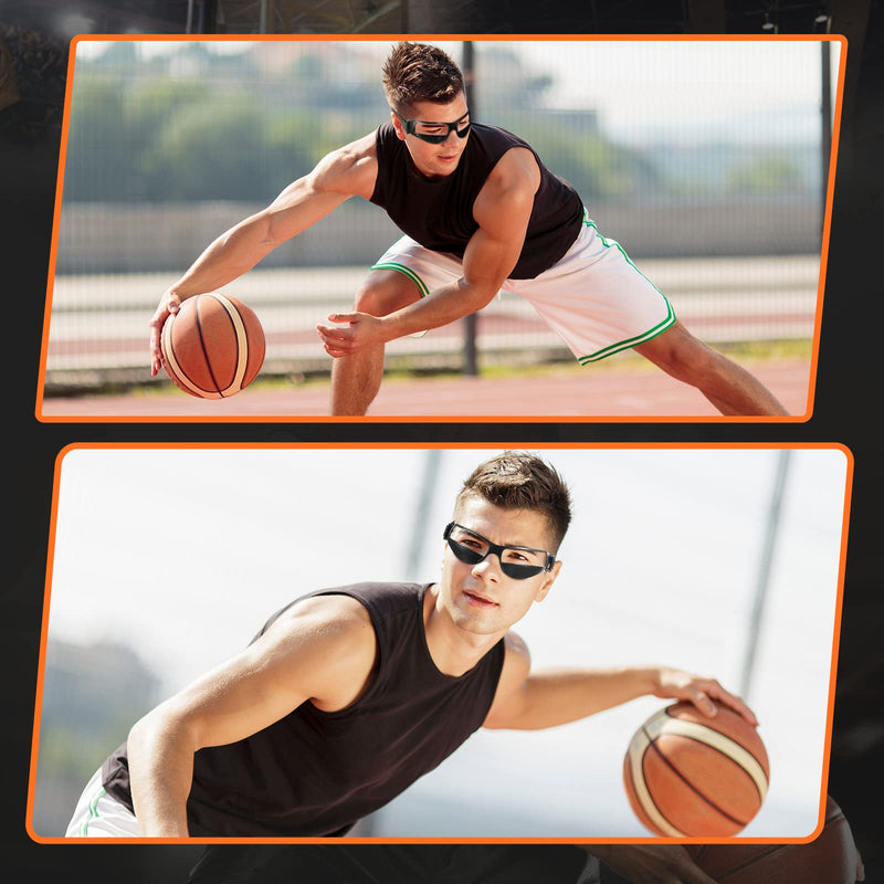 8 Pieces Basketball Goggles Sport Dribble Goggles Adjustable Sports Goggles for Basketball Training Aid for Men Kids Black - NewNest Australia
