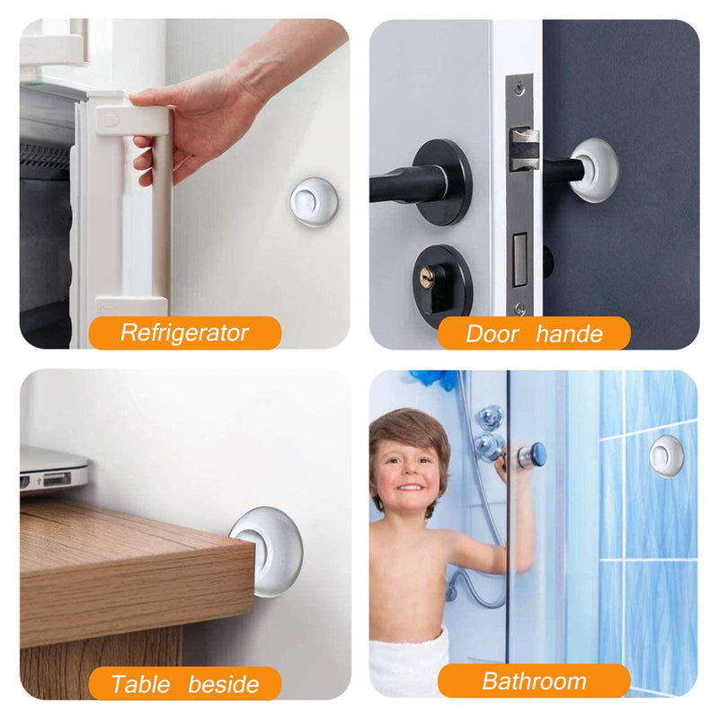 Door Stopper Wall Protector (9pack) - Adhesive Reusable Bumper Protector - Clear, Quiet, Shock Absorbent Gel, Wall Shield & Silencer for Door Handle - Door Knob Safety Cover (Clear, 1.97inch) - NewNest Australia