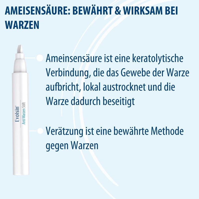 Evolsin - anti wart pen against plantar warts & common warts on feet, hands, body, arms & legs - wart pen precise, hygienic & safe - clinically proven (3 ml wart remedy) - NewNest Australia