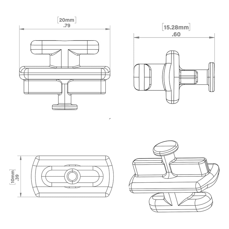 On-Q AC1051-KH-20 Keyhole Post Clips (20 Pack), Red Keyhole Post Clips (Pack of 20) - NewNest Australia