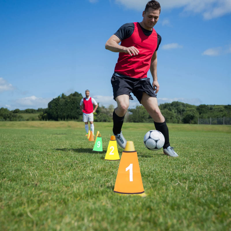 Toyvian 10Pcs Number Soccer Cone Collars Training Cones Cover Agility Training Sports Cone Cover for Sports Soccer Training Disc Sleeve - NewNest Australia