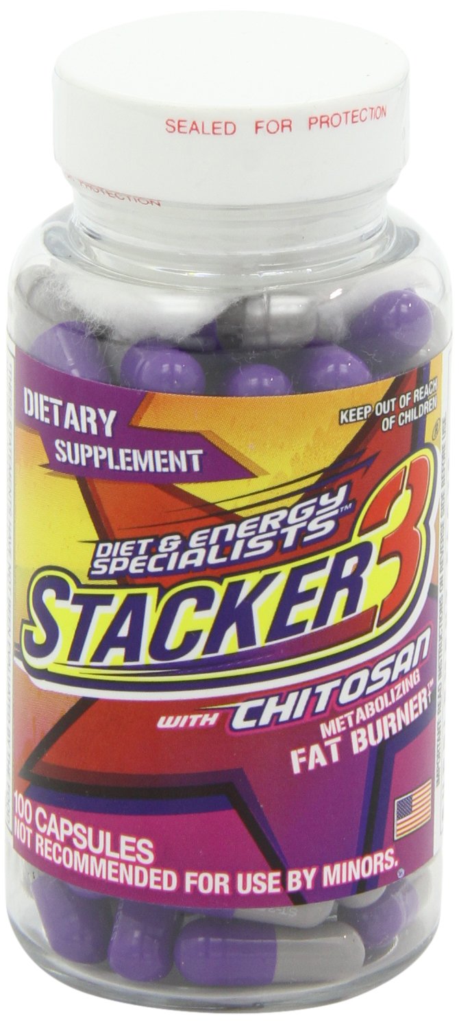 Stacker 3 Metabolizing Fat Burner with Chitosan, Capsules, 100Count Bottle - NewNest Australia