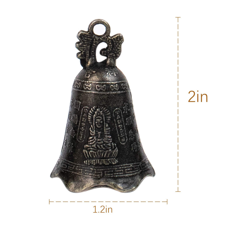 AUEAR, 10 Pack Antique Bronze Tinkle Bells Buddhism Wind Jingle Bells Charms Pendants for Craft Decor - NewNest Australia