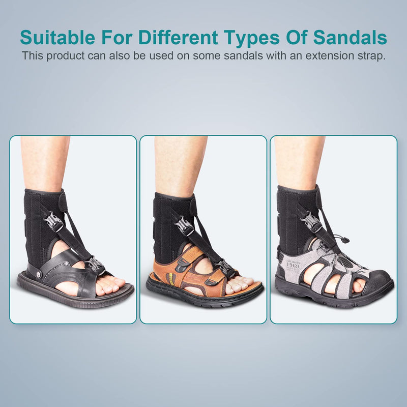 Foot Drop Brace for Walking with Shoes, Foot Up AFO Brace Help Raise Shoes, Drop Foot Splint for Ankle Joint, Improved Walking Gait, Relieve Pain, for Left and Right Foot Suitable Fits Women and Men - NewNest Australia
