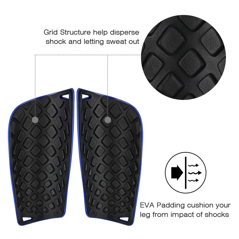 Gonex Soccer Shin Guards for Kids Adult, Youth Boys Girls Shin Guards Slip in Soccer Shin Pad Sleeves Canilleras for Football Games, EVA Cushion Protection Reduce Shocks & Injuries Blue Sleeves Small - NewNest Australia