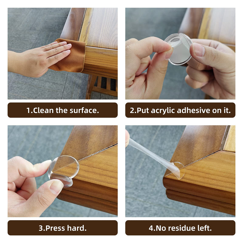 Corner Protector for Baby, Protectors Guards - Furniture Corner Guard & Edge Safety Bumpers - Baby Proof Bumper & Cushion to Cover Sharp Furniture & Table Edges - Clear and Transparent - (18 Pack) - NewNest Australia