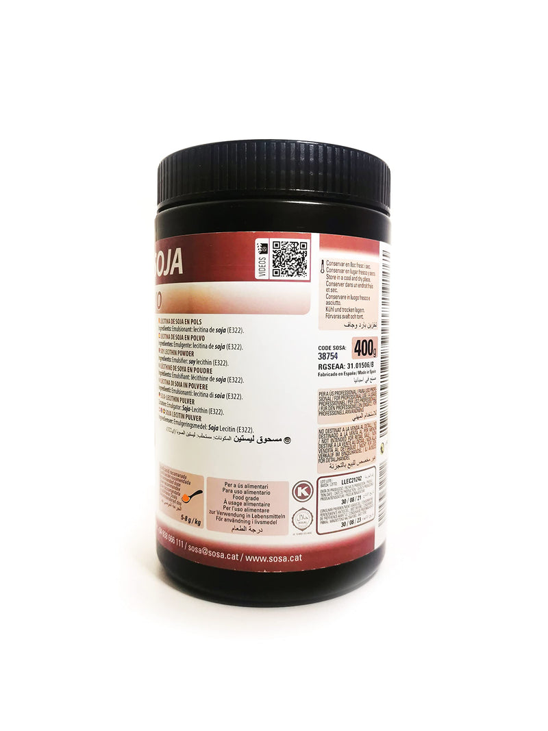 Sosa Soya Lecithin Powder - Pack Size = 1x400g - NewNest Australia