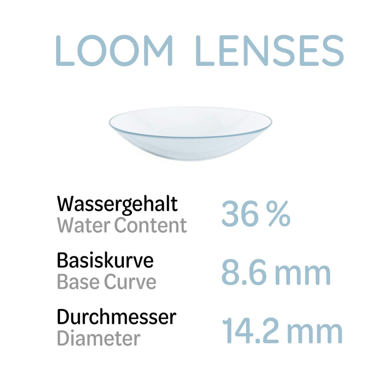 Loom Lenses Monthly Lenses Soft, 3 Pieces | Bc 8.6 | Slide 14.2 | Contact Lenses With Strength: -11.00 Diopters -11.0 Diopters 8.6 Millimeters 14.20 Millimeters - NewNest Australia