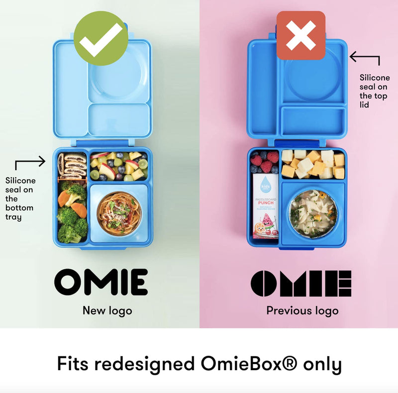 OmieBox (2 pack) Leakproof Dips Containers To Go, Salad Dressing Container, Condiment Container with Lids - Food Safe Silicone - 4 ounces (Blue/Lime) Blue/Lime - NewNest Australia