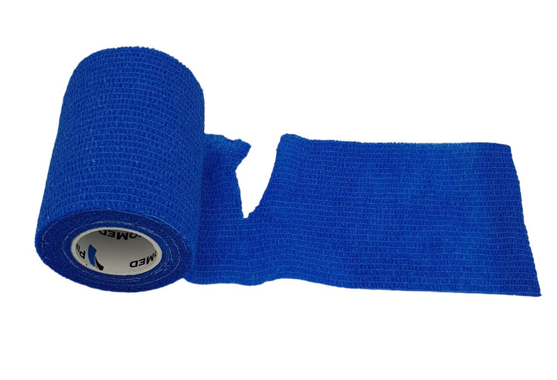 Pintomed Self-Adhesive Bandage Stretched - 10 X Blue Bandages Rolls - 7.5 Cm X 4.5 M Cohesive Bandage Bandage Fixation Bandage Self-Adhesive Health Plaster Sports Tape; Piece For Wrist Leg Arm Vet - NewNest Australia