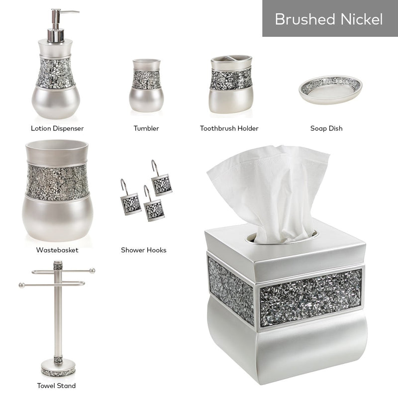 Creative Scents Hand Silver Soap Dispenser, Countertop Decorative Lotion Pump, Resin Shower Dispensers, for Elegant Bathroom Décor - NewNest Australia