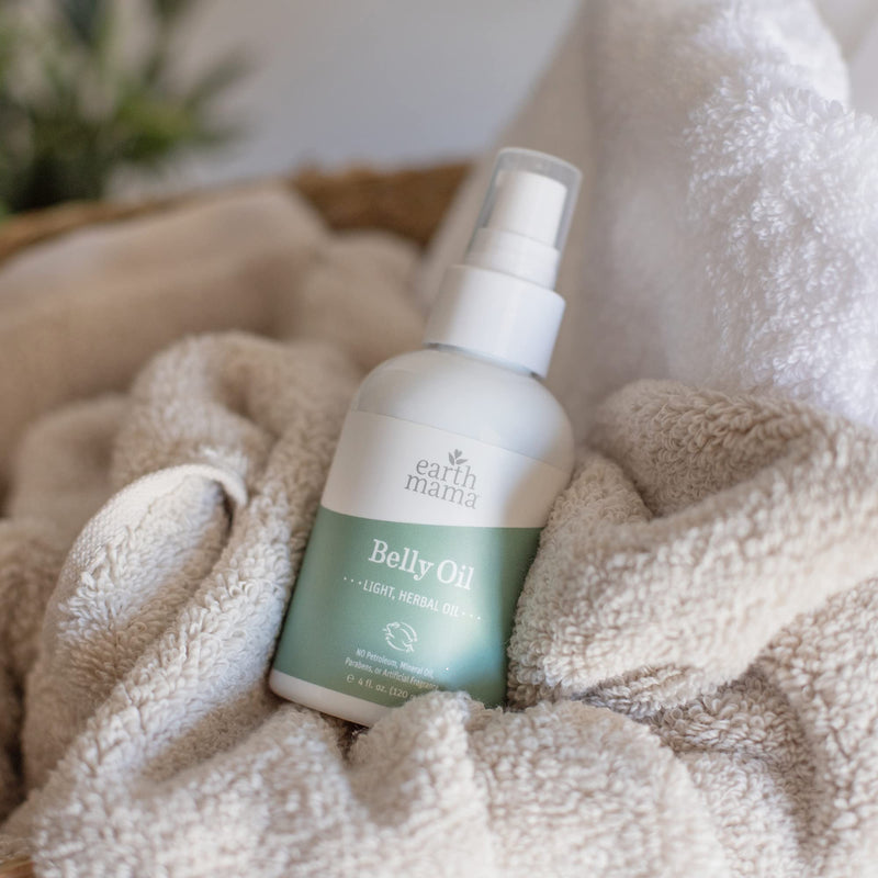 Belly Oil by Earth Mama | to Safely Moisturize and Promote Skin's Natural Elasticity During Pregnancy and to Ease The Appearance of Stretch Marks, 4-Fluid Ounce (Packaging May Vary) 4 Fl Oz (Pack of 1) Belly Oil - NewNest Australia