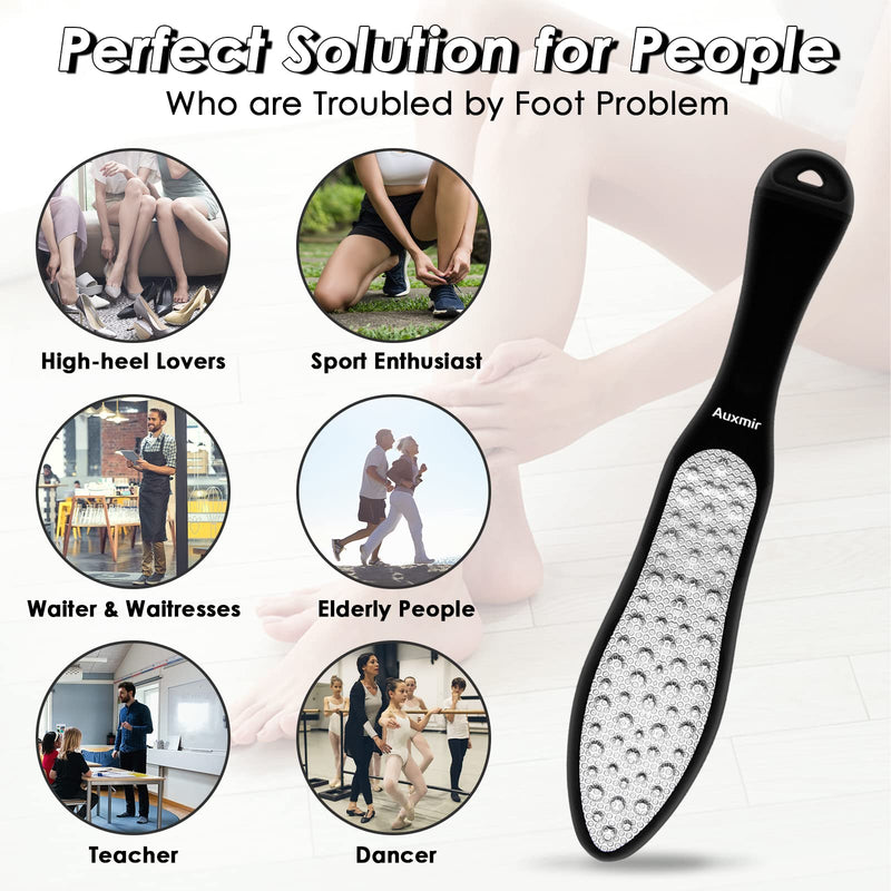 Auxmir Callus File Callus Planer, Upgrade 3 in 1 Design, Coarse/Fine/Mini Callus Rasp Foot File Callus Remover for Pedicure, Foot Care, Double Sided, Rustproof, 1 Piece 1 Piece (Pack of 1) - NewNest Australia