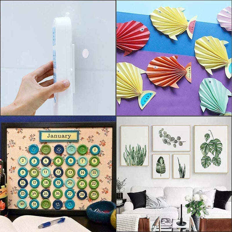 Self Adhesive Dots 600PCS (300 Pairs) 3/4"/20mm Strong Sticky Dot Coins Waterproof Hook & Loop Dots with Adhesive for Art Craft Classroom Office Home Deco White 0.78inch/20mm White - NewNest Australia