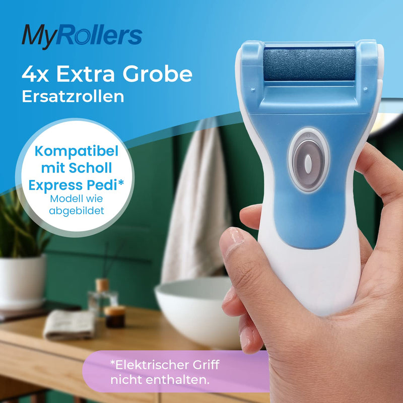 4 x Express Pedi Refill Extra Coarse replacement rollers for Scholl - NewNest Australia