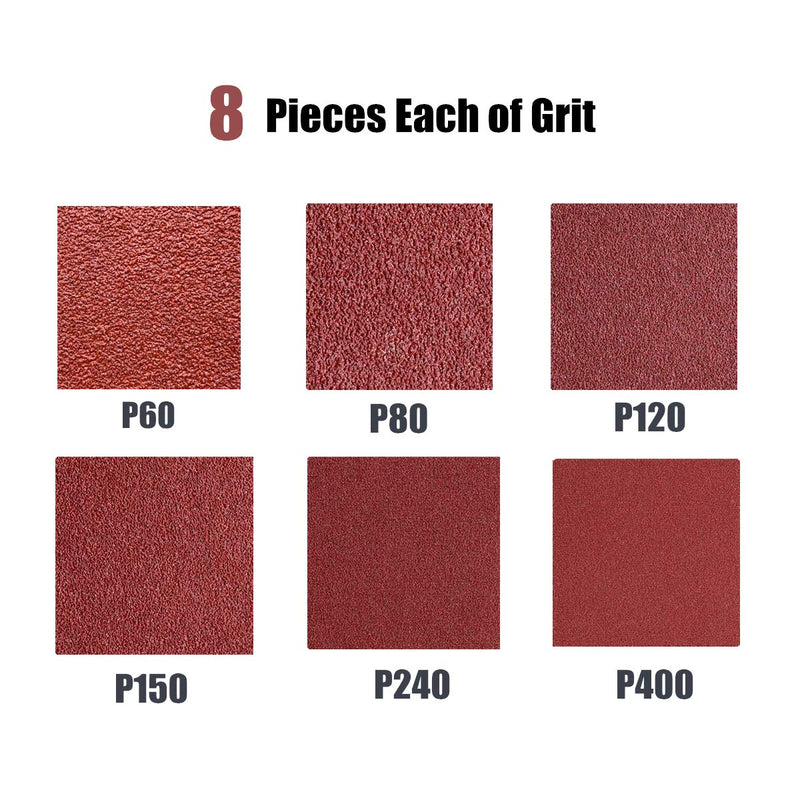 1/2 x18 Sanding Belt, Sanding Belts Assortment,8 Each of 60 80 120 150 240 400 Grit (1/2x18 Inch,48 Pack) - NewNest Australia
