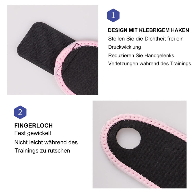 Yeloumiss Wrist Bandages 1 Pair Adjustable Wrist Support Carpal Tunnel Bandage For Sports Protection Arthritis Tendinitis Pain Relief, One Size Fits Left Or Right Hand (Rose Red) - NewNest Australia