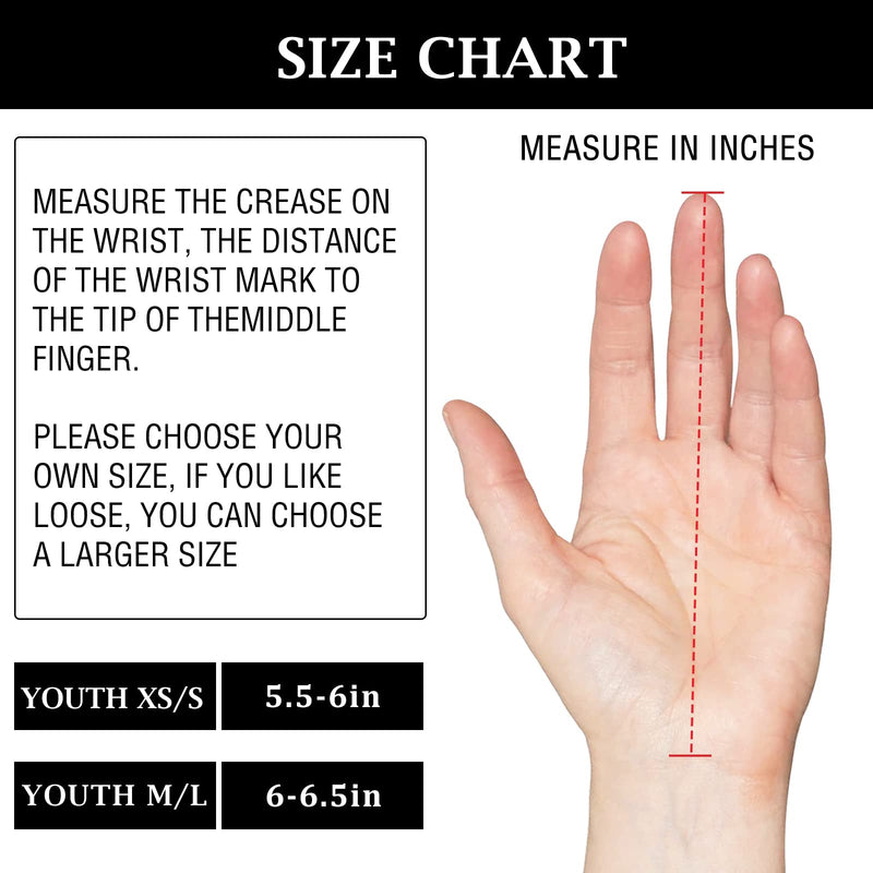 GOWISDOM Youth Football Gloves, Sports Kids Football Receiver Gloves, Youth Silicone Grip Football Gloves with Super Stick white M/L(6-6.5 inch) - NewNest Australia