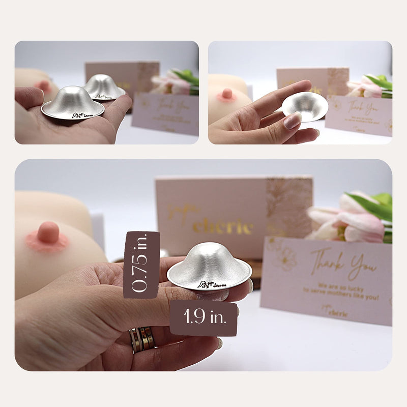 Nipple Shields for Nursing Newborn - Silver Nursing Pads - Newborn Essentials Must Haves - Postpartum Essentials - Soothe and Protect Your Nursing Nipples - 925 CT Silver Nursing Cups 925-CARAT - NewNest Australia