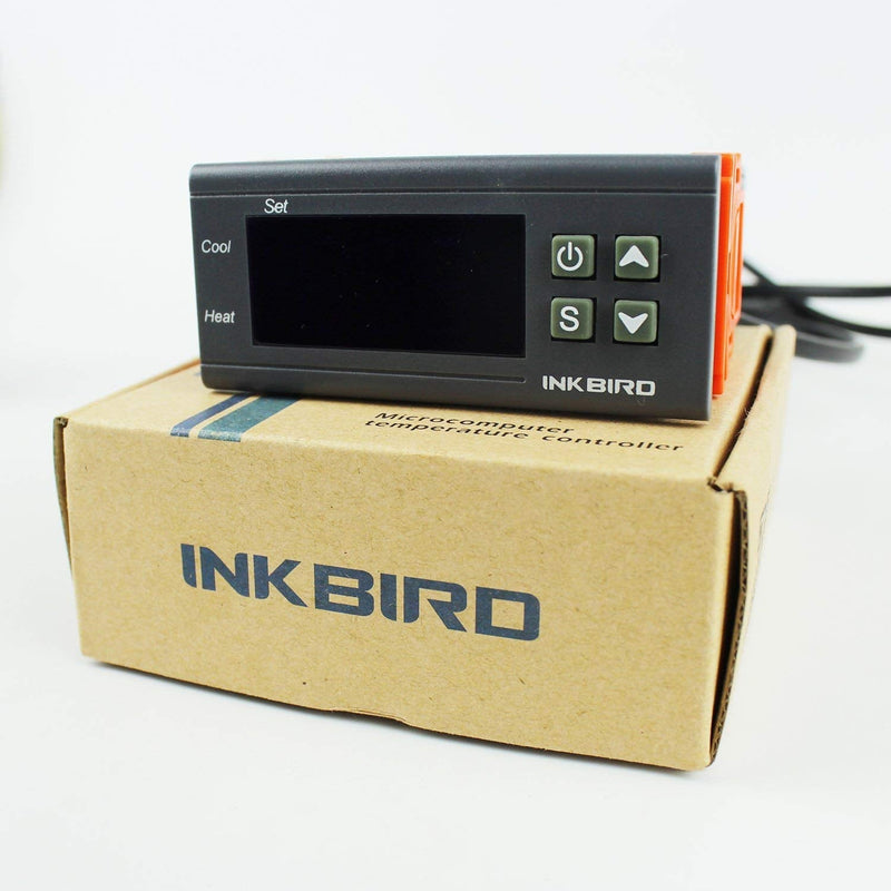 Inkbird Dual Stage DV 12V Digital Temperature Controller Fahrenheit Thermostat Heating and Cooling for Homebrewing Brew Fermenter Fridge Incubator Greenhouse - NewNest Australia