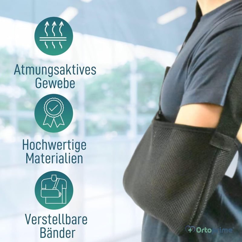 Ortoprime Breathable Arm And Shoulder Sling - Bilateral Support For Left And Right Elbow - Medical Bandage For Men And Women - Locking Sling For Winter And Summer - NewNest Australia