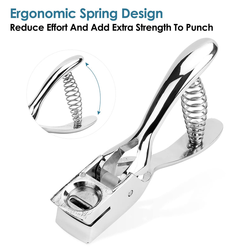 MROCO Hole Punch Slot Punch Badge Hole Punch for ID Cards,Hand Held,No Burrs Holes,One Slot Hole Puncher for ID Badges Hole Punch for Badge,Metal Hole Punch for ID Cards,Badge Holes,15mm x 3mm Hole - NewNest Australia