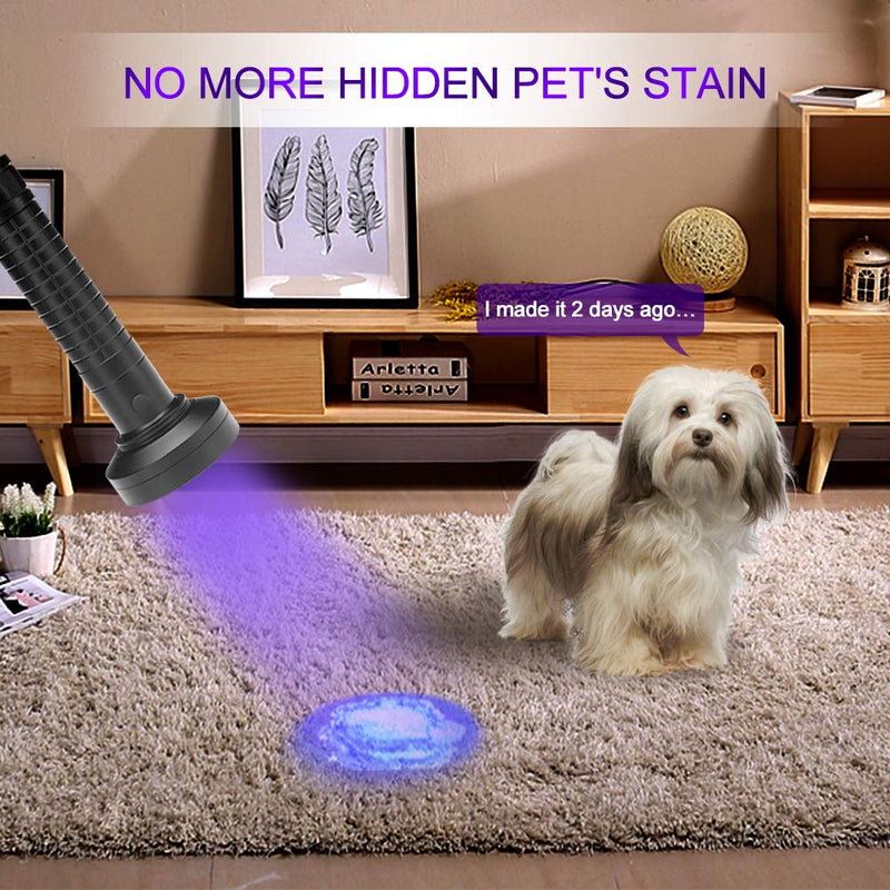 Escolite UV Flashlight Black Light, 100 LED 395 nM Ultraviolet Flashlights UV blacklight Detector for Dog Urine, Pet Stains and Bed Bug, Matching with Pet Odor Eliminator - NewNest Australia