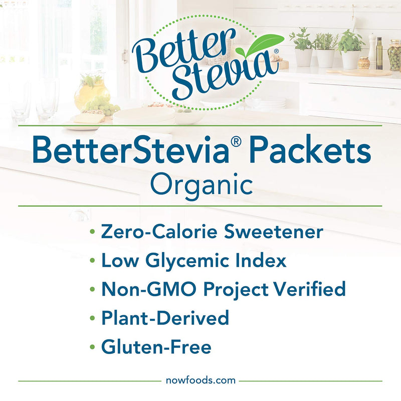 Now Better Stevia Organic Sweetener, 75 Count - NewNest Australia