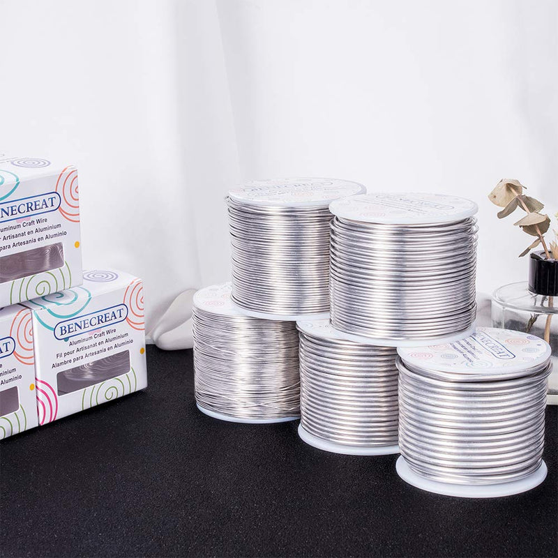 BENECREAT 9 Gauge 55FT Tarnish Resistant Jewelry Craft Wire Bendable Aluminum Sculpting Metal Wire for Jewelry Craft Beading Work - Primary Color, 3mm 9 Gauge (3mm) - NewNest Australia