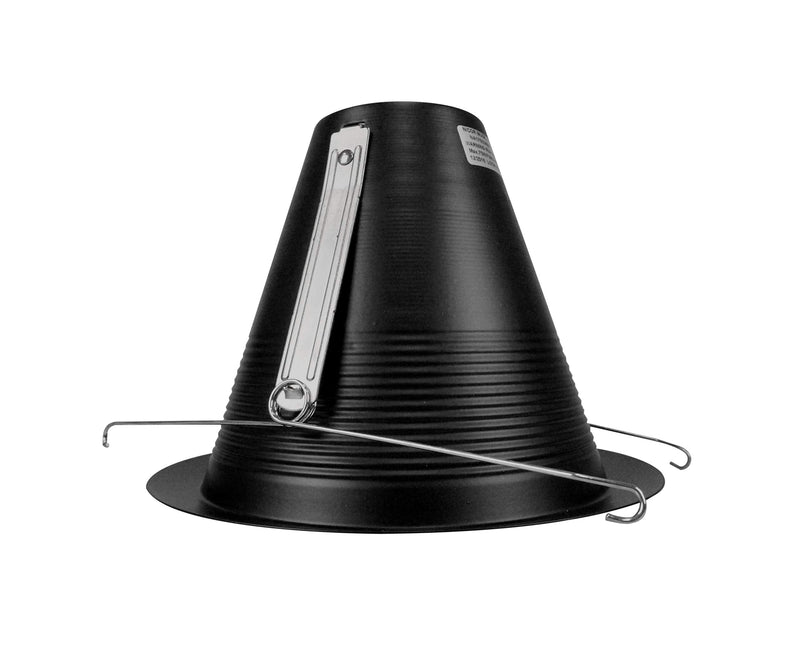 NICOR Lighting 6 inch Black Airtight Recessed Cone Baffle Trim, Fits 6 inch Housings (17550ABK) - NewNest Australia