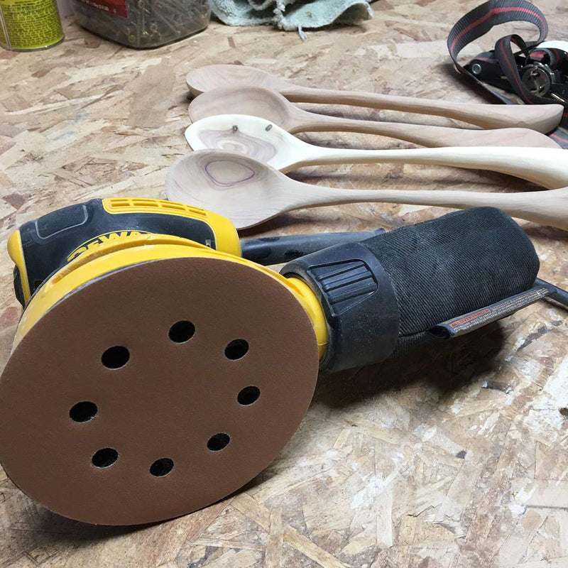 TigerShark 5 Inch Sanding Discs 8 Hole Grit 320 50pcs Pack Special Anti Clog Coating Tigershark Paper Gold Line Hook and Loop Dustless Random Orbital Sander Paper Very Fine G320/50pcs - NewNest Australia