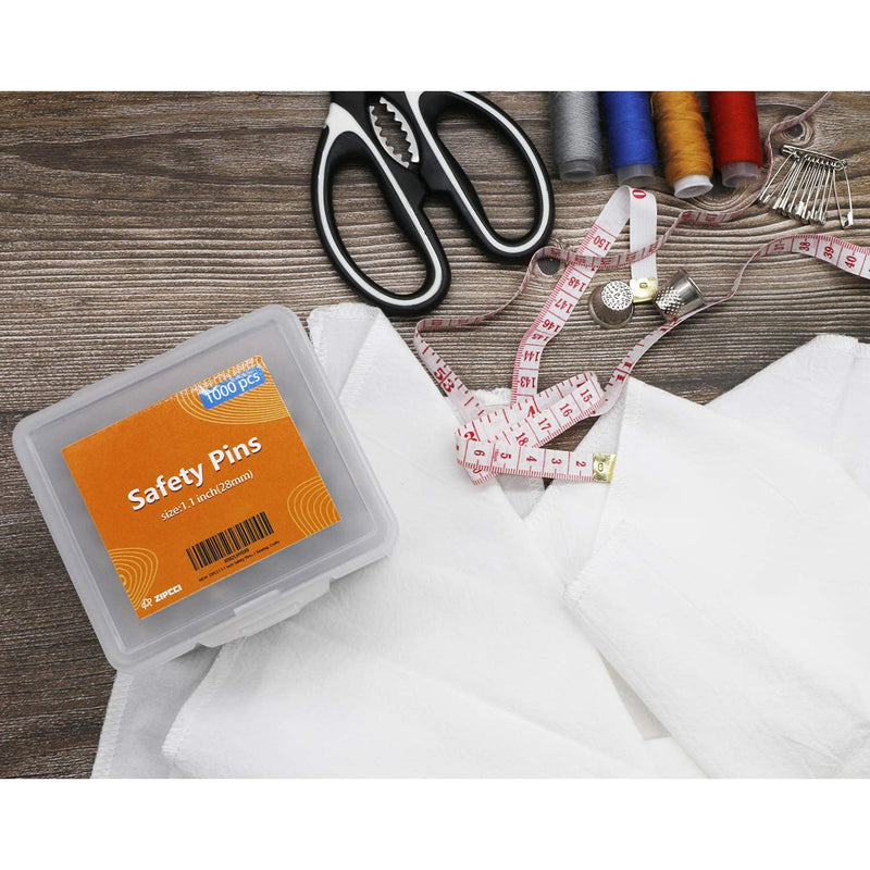 1000 Pcs ZIPCCI 1.1 inch Safety Pins,Small Safety Pins, Mini Safety Pins Small, Nickel Plated - NewNest Australia