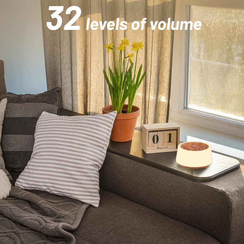 Color Noise Sound Machines with 10 Colors Night Light 25 Soothing Sounds and Sleep White Noise Machine 32 Volume Levels 3 Adjustable Brightness 5 Timers and Memory Function for Everyone - NewNest Australia