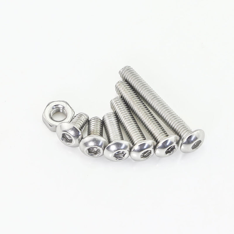 Sutemribor 320 Pieces M3 Stainless Steel Button Head Hex Socket Head Cap Bolts Screws Nuts Assortment Kit + Wrench - NewNest Australia