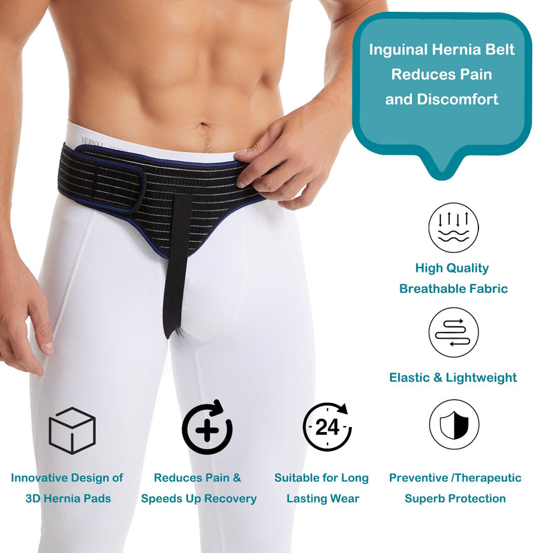 Hernia Guard I Inguinal Hernia Belt For Men I Left or Right Side I Post Surgery Men’s Inguinal Hernia Support Truss For Inguinal, Groin Hernias I Adjustable Waist Strap M(Fits waist 28"-44") - NewNest Australia
