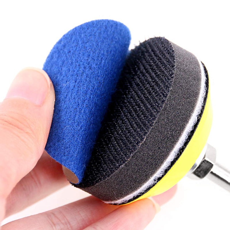 Swpeet 65Pcs 2 Inch High Performance Assorted Grit 60 320 800 2500 4000 7000 White Dry and Waterproof Hook Loop Sanding Discs with 2" Sanding Pad 1/4 inch Shank and Soft Foam-Backed Interface Buffer - NewNest Australia