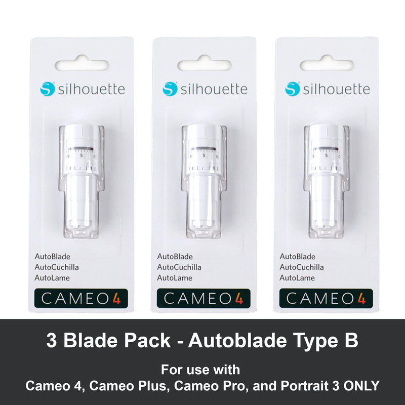 Silhouette AutoBlade New Design- Pack of 3 Blades for Use with Cameo 4 with 50 Bonus Designs - NewNest Australia