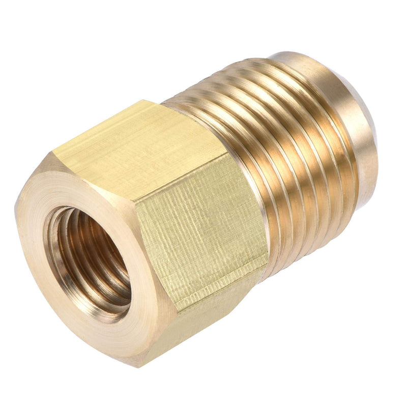 uxcell Brass Pipe fitting, 1/2 SAE Flare Male 1/4 SAE Female Thread, Tubing Adapter Connector, for Air Conditioner Refrigeration, 2Pcs - NewNest Australia
