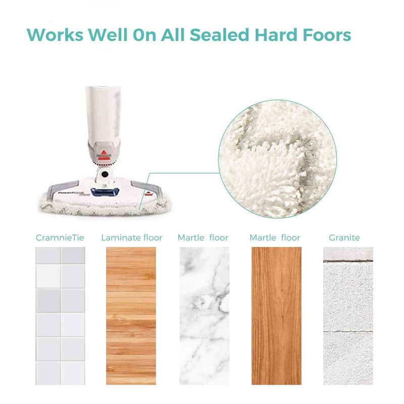 Mochenli 6 Pack Steam Mop Pads Replacement for Bissell Powerfresh Steam Mop 1940 1440 1544 1806 2075 Series, Model 19402 19404 19408 19409 1940a 1940f 1940q 1940t 1940w Washable Cleaning Pad - NewNest Australia
