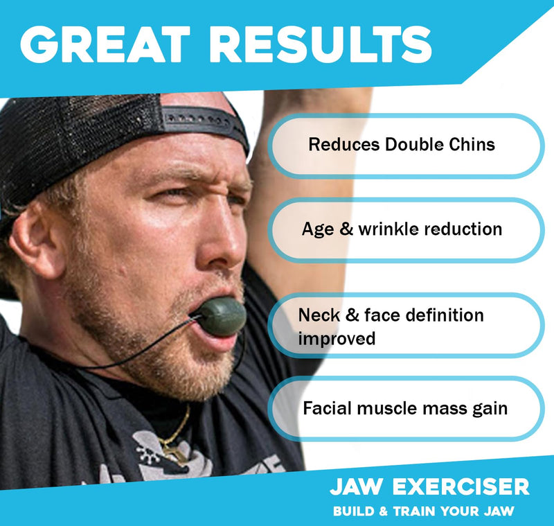 Lock N Stock Jaw Trainer, Exerciser for Jawline - Pack of 3 - Three Levels Of Resistance - Build & Chisel Your Jawline Jawz Includes 12 FREE Extra Biting Strips & 3 Necklaces (UK) - NewNest Australia