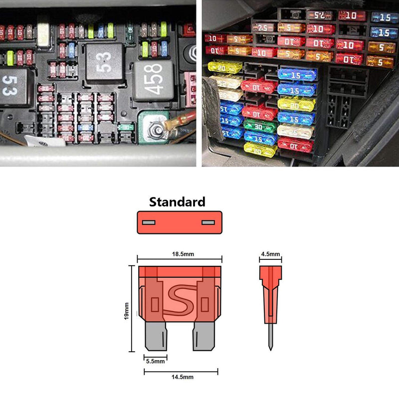 140 Pieces Fuses Automotive - Standard Blade Car Fuse Kit, Auto Fuse Assorted for Marine, RV, Camper, Boat, Truck (1A 2A 3A 5A 7.5A 10A 15A 20A 25A 30A 40AMP/ATC) - NewNest Australia