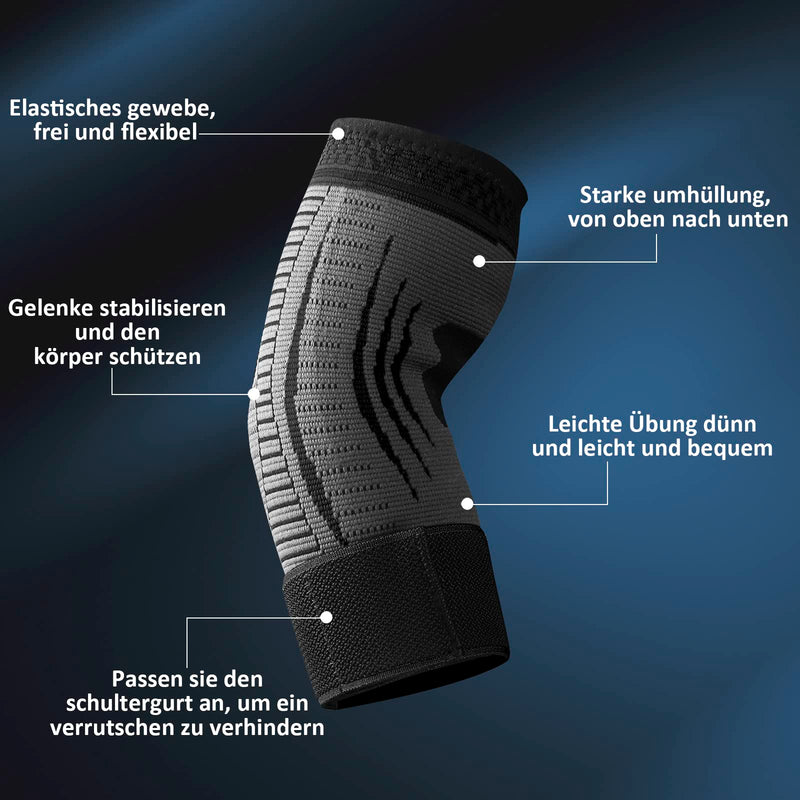 Elbow Support For Men And Women, 1 Piece, Compression Elbow Bandage, Adjustable Elbow Support For Left And Right Hand, Tennis Elbow, Golf Elbow, Arthritis, Tendinitis (Black, M) - NewNest Australia