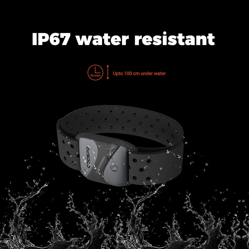 COOSPO HW807 Armband Heart Rate Monitor, Bluetooth 5.0 & ANT+ Dual HRM with HR Zone Heart Rate Variability, Optical HR Sensor with IP67 for Peloton Strava Zwift DDP Yoga - NewNest Australia