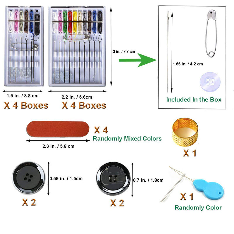 Y-Axis 8 Boxes Home and Travel Quick Fix Sewing Kit Pre Threaded Needle Kit - NewNest Australia