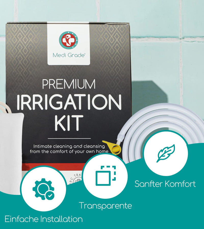 Medi Grade Enema Kit For Intimate Cleaning For Home - 2L Capacity - 14 Pieces - Enema Kit With Reusable, Accessory, Instructions, Portable Bag And More - 100% Transparent - NewNest Australia