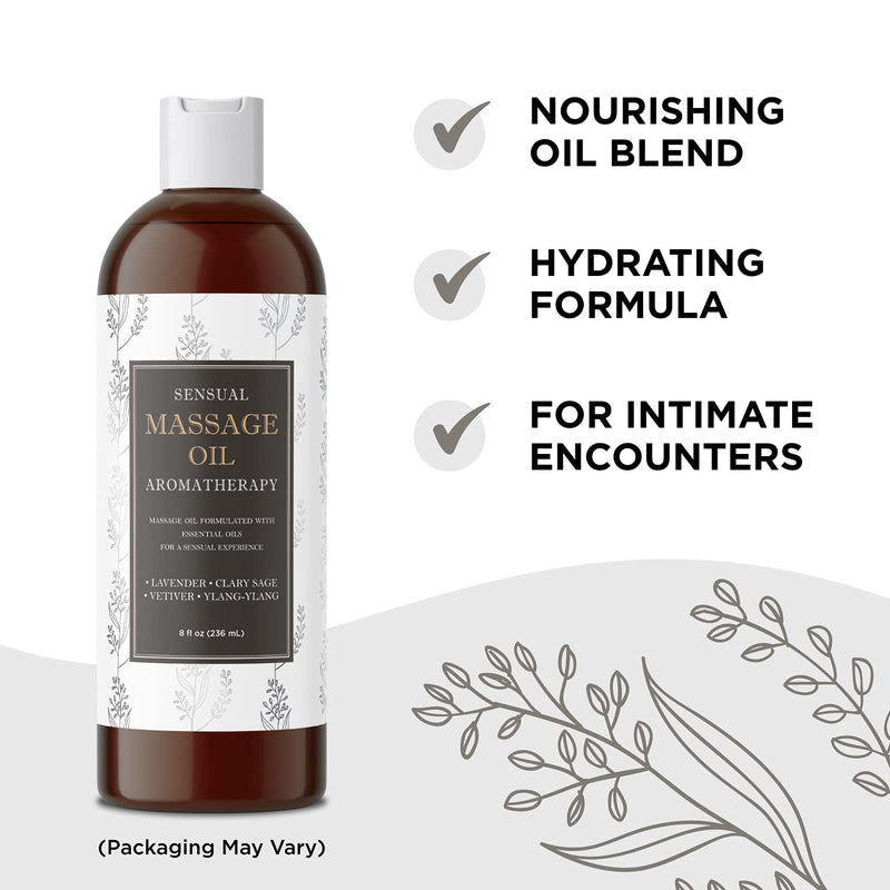 Spa Inspired Relaxing Massage Oil - Non Greasy Massage Oil for Massage Therapy and Nourishing Body Oil for Men and Women - Aromatic Aromatherapy Oils and Full Body Moisturizer Body Oil for Dry Skin - NewNest Australia