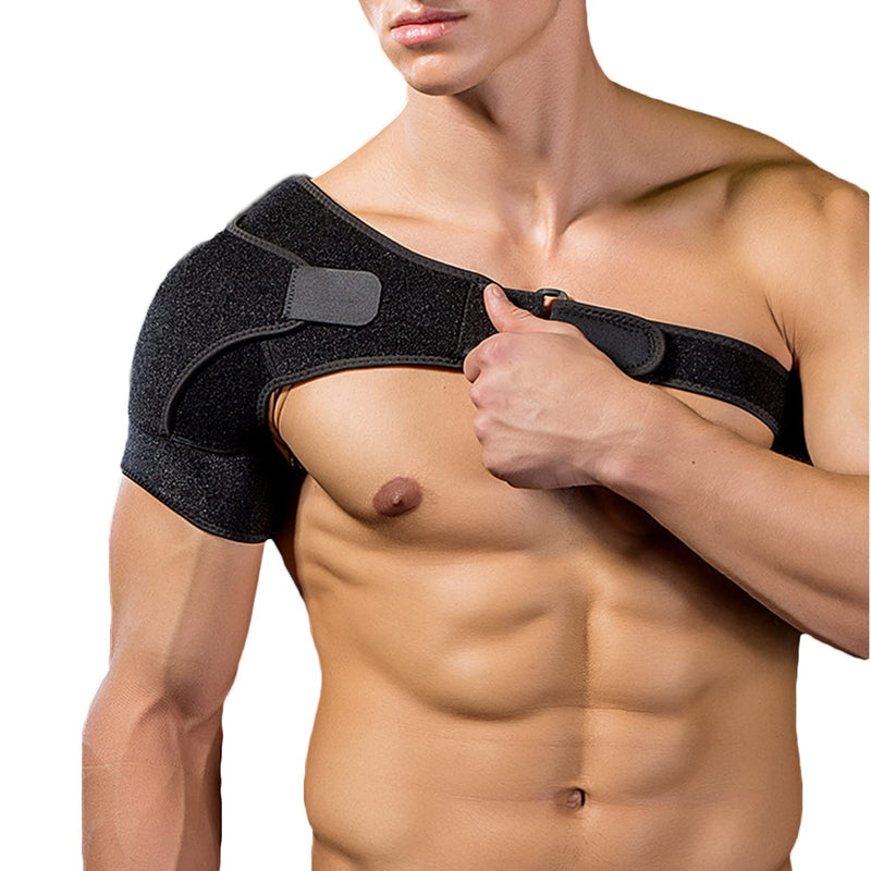 SOLO ACTFIT Shoulder Brace Adjustable Neoprene Wrap Arm Support Shoulder Support to Protect Against Injury Pain Rotator Elastic Sports Cuffs for Right and Left - NewNest Australia