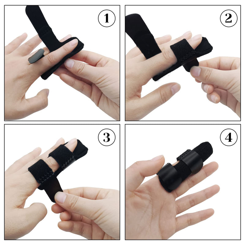 BLMHTWO 3 Pcs Finger Splints Adjustable Trigger Finger Splint Finger Brace Finger Support Trigger Finger Brace for Trigger Mallet Broken Knuckle Immobilization Straightening Best Fit for All Fingers - NewNest Australia